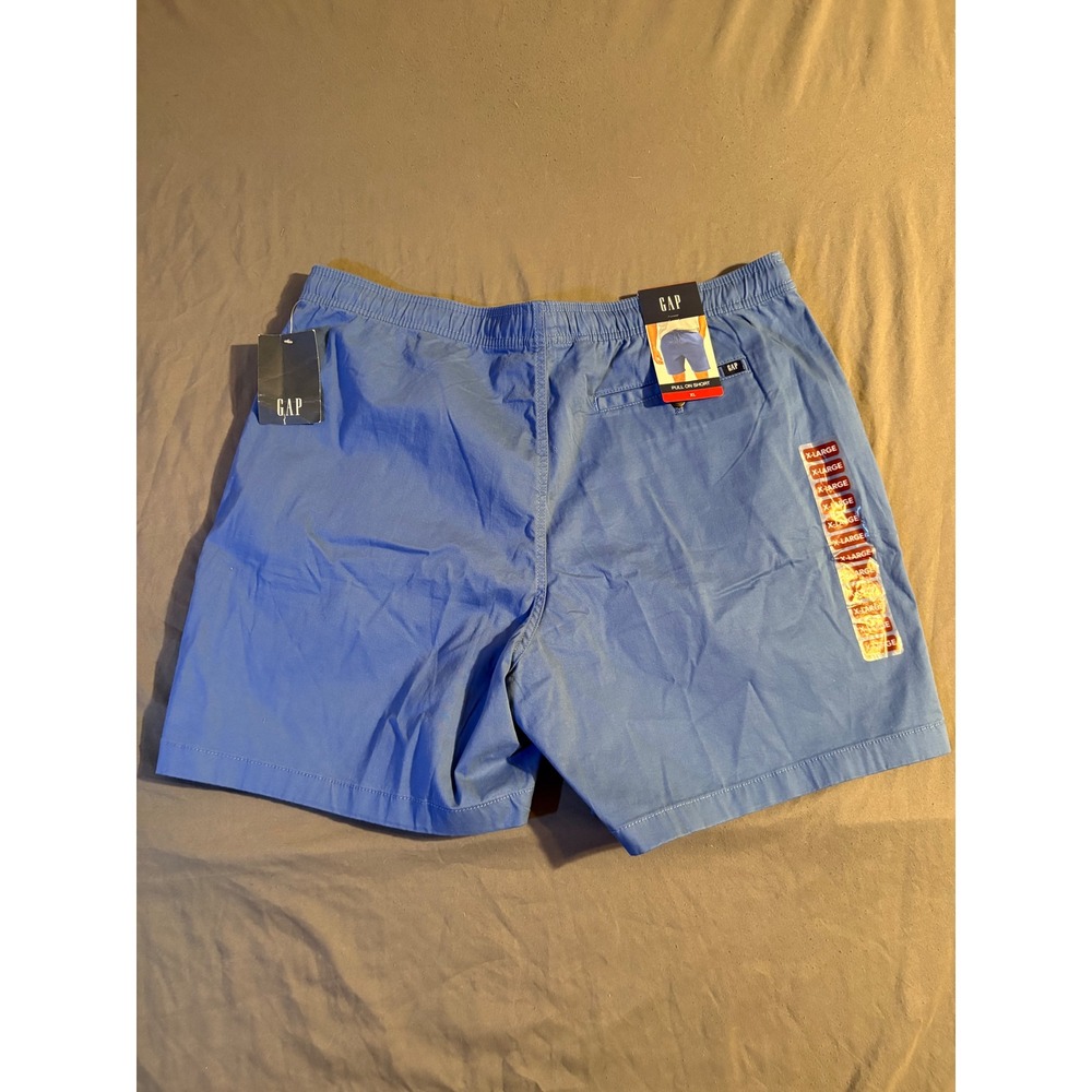 Gap Mens Pull On Shorts Light Blue Elastic‎ Waist Drawstring XL New